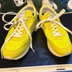 Rag & Bone Yellow Sneakers with White Laces